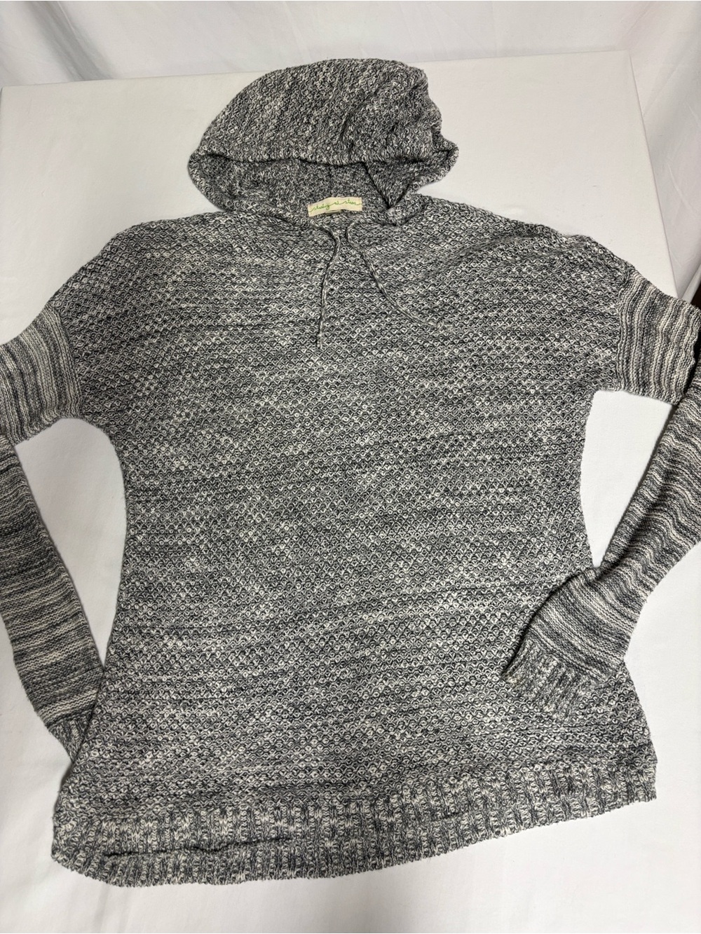 Staring at Stars Anthropologie Marled Knit Hoodie Medium Cotton Made in USA